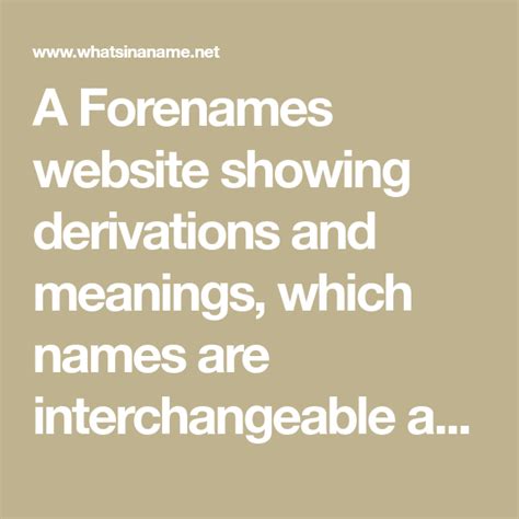 forenames website.